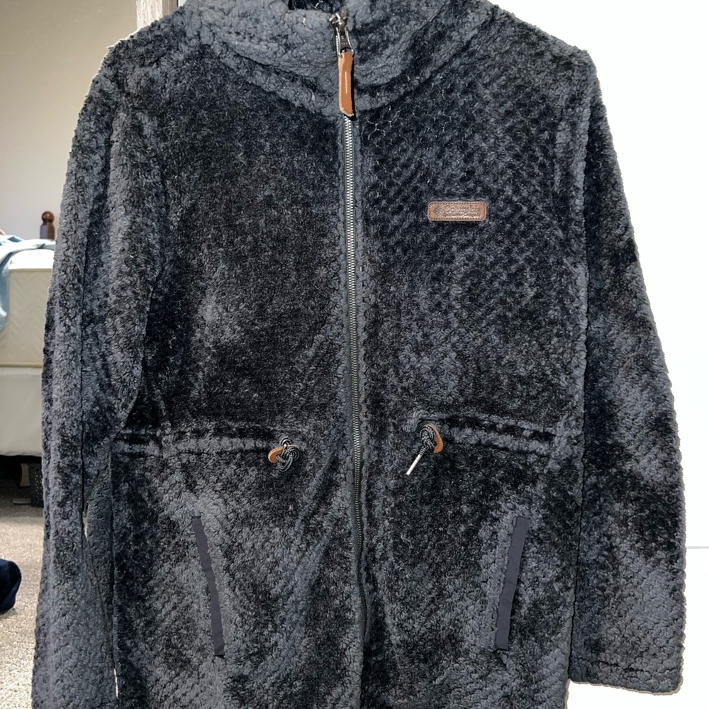 Columbia Charcoal Textured Fleece Jacket